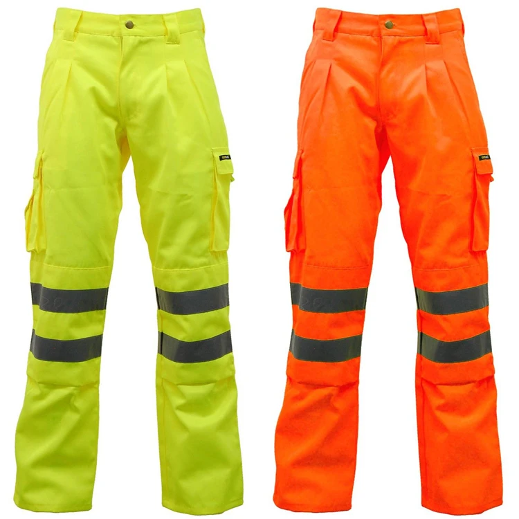 Oem Navy Blue Cargo Work Pants Waterproof Cotton Work Pants With