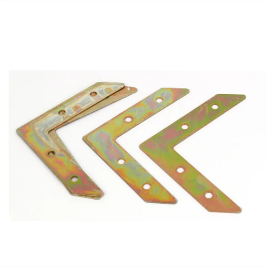 Frame L Shape Angle Bracket Flat Plate Fastener Bronze Tone Bracket