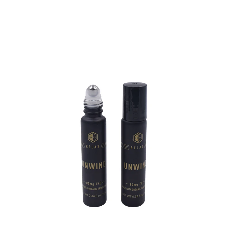 2018 Special Matte Black Glass Tube Perfume Deodorant Bottle 10ml ...