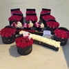 Wholesale Cardboard Paper Cylinder Round Hat Flower Gift Box With Lid, Custom Design Unique Roses Bouquet Box Packaging Luxury