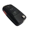 Folding Remote Key Shell Case Fob 3+1 Button For Volkswagen Passta GOLF Beetle Rabbit Jetta GTI EOS CC