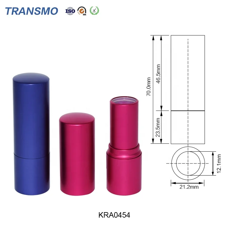 Custom Lipstick Tubes Metal Lip Balm Container Refillable Lipstick Tube