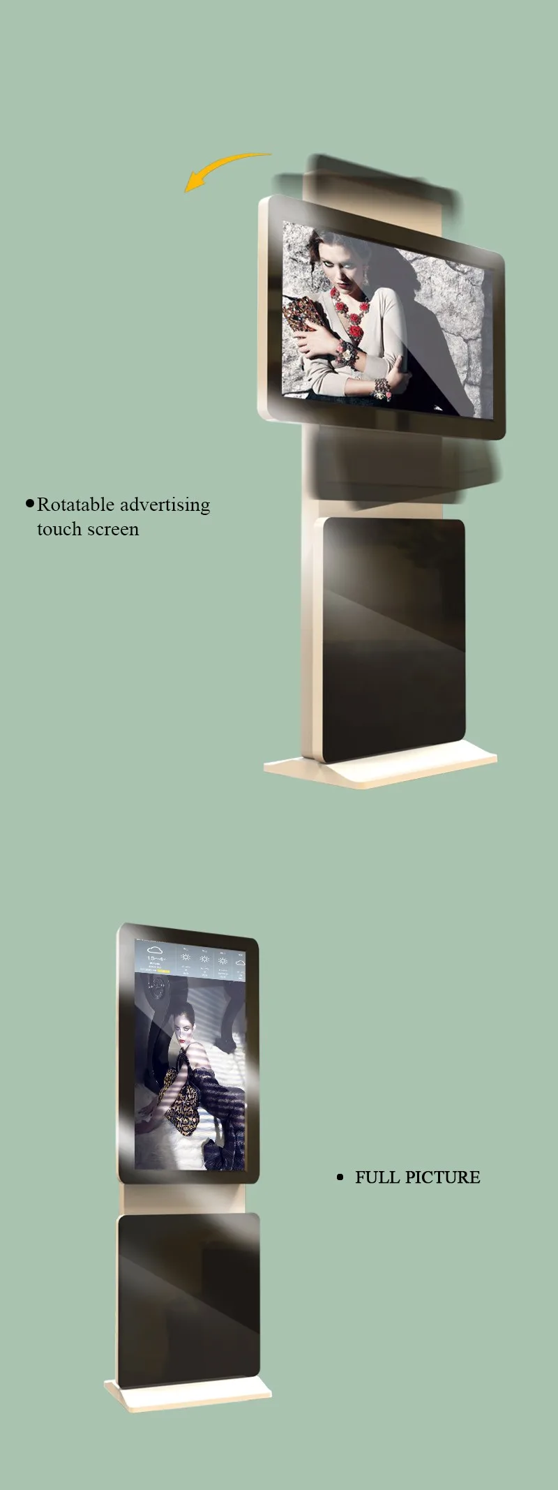 Remote control advertising machine kiosk custom lcd advertising player/advertising booth oem digital signage kiosks