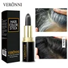 VERONNI 2 Color Natural Temporary One Time Hair Dye Instant Cover Hair Stick Color Modify Cream Cover Up White Hair Colour Dye