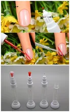 Free Shipping Dotted Pen+Drawing Pen Nail Art Tool 2 IN 1 Needle Brush Dual-use Nail Polish Pen Empty Bottle 100pcs/Lot