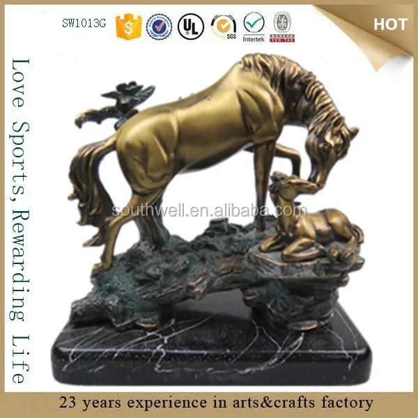 resin horse head statue