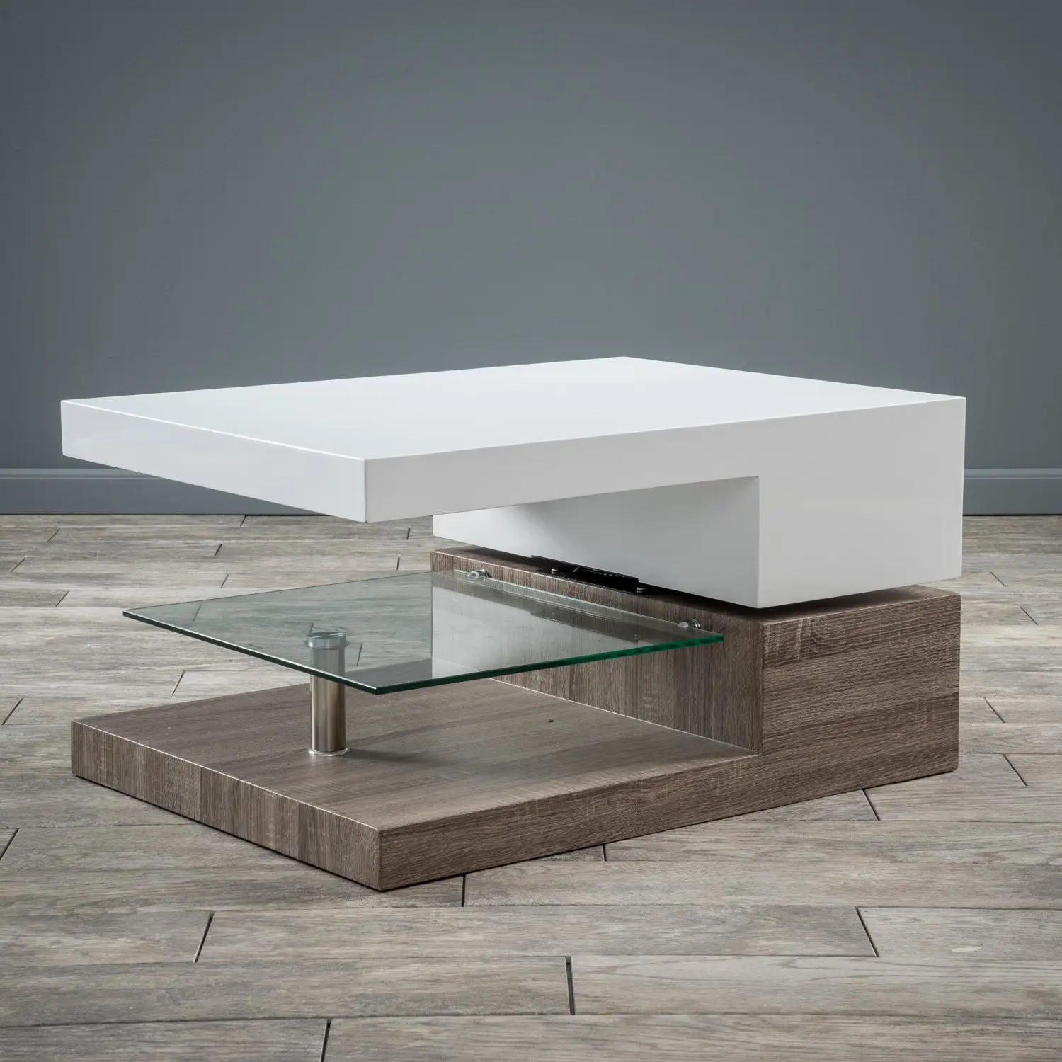 Buy Rectangular Small Coffee Table W Tempered Glass Bottom Shelf For Extra Storage White Dimensions 16 50 X 23 75 X 31 50 In Cheap Price On Alibaba Com