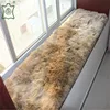 Premium quality brown australian merino sheepskin hide throw cushion