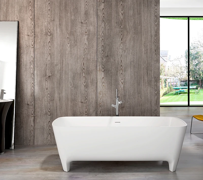 GM-8005Italian designed solid surface artificial stone bathtub