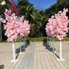 colorful cherry blossom tree crystal wedding aisle pillar for weddings decor