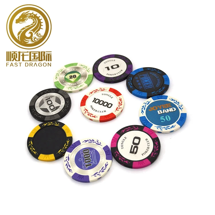 Thickness 3.3mm Poker Chips Clay Casino Coins Texas Custom Casino Poker