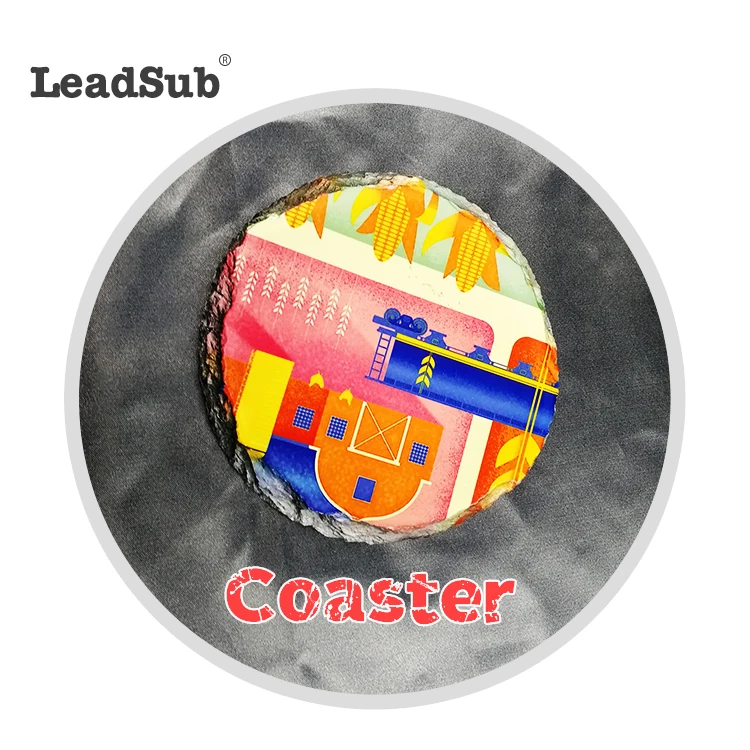 Cheap Bulk Wholesale Custom Logo Round 10*10cm Natural Slate Coasters