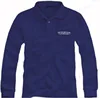 China Factory 100% Cotton Long Sleeves 200g Navy Blue Plain Custom Polo Shirt For Men