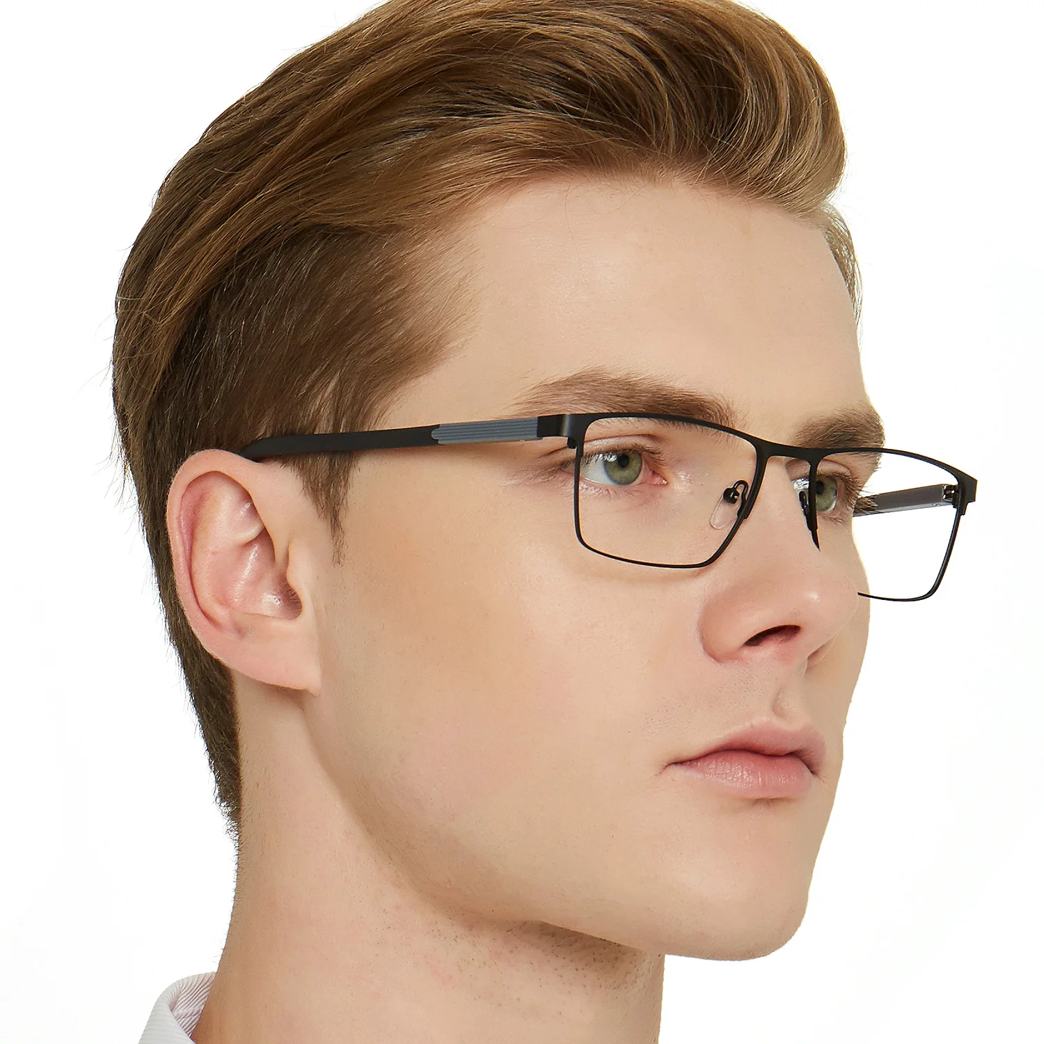 Wholesale Gafas ópticas rectangulares para mujer y hombre, gafas con montura metálica, producto en oferta From