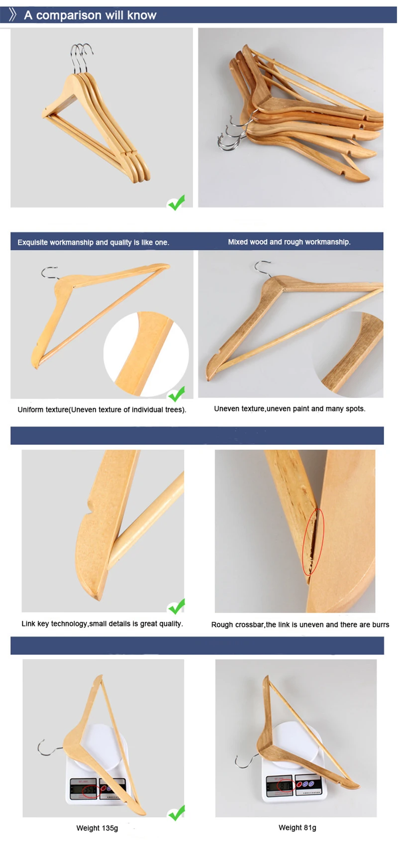 Wholesale Cheap Solid Wood Natural Wooden Hanger Buy Hanger,Wooden Hanger,Hanger Product on