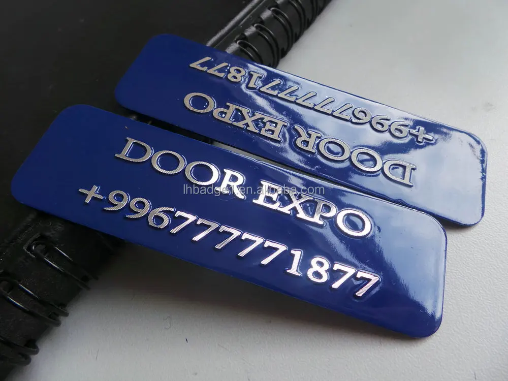 Custom Engraved Metal Logo Label Sign Name Plate With Self Adhesive