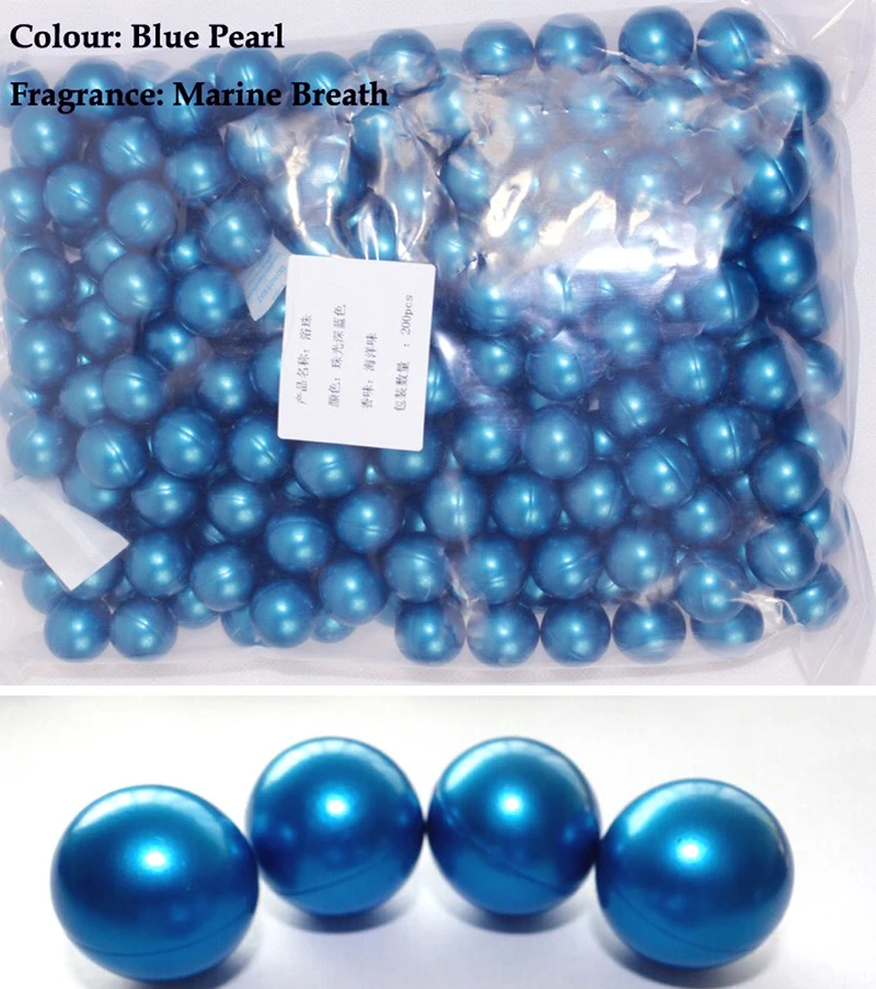 Wholesale 3.9g Blue Pearl Roundshaped Bath Oil Bath Beads Jasmine