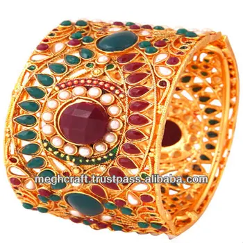 Indian Traditional Kundan Polki Bangle Whole Fancy Designer Indian Traditional Kundan Polki Bangle Whole Fancy Designer Bangles Bracelets Kada Las