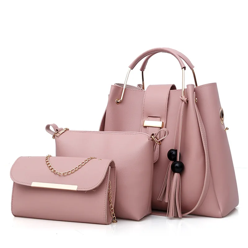 Buy Leather 3 Pcs Set Bag Handbag For 