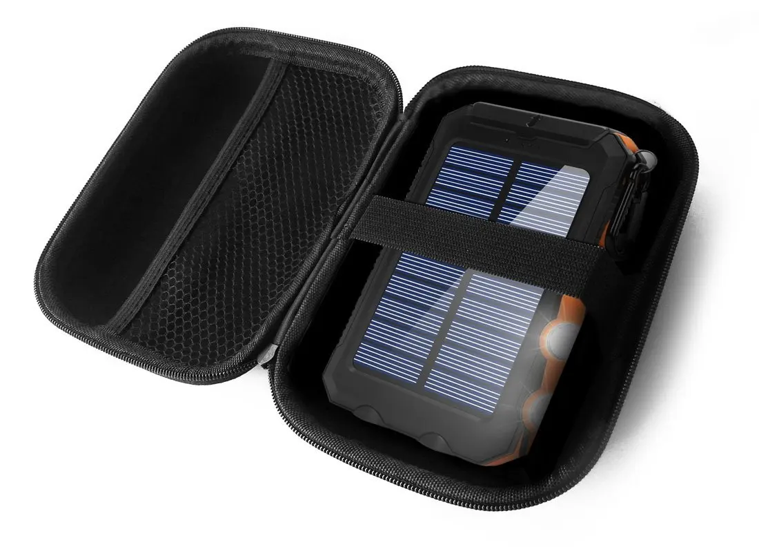 FitSand Hard Case for Ayyie 10000mAh Solar Charger Power Bank Portable External Backup Battery Travel Zipper Carry EVA Box