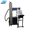 Factory price production line 30 Watt Flying fiber laser marking laser coding machine for date serial number and barcode