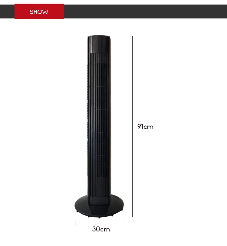 Ce Rohs Erp 36 Inch Bladeless Tower Fan 50w Electric Bladeless Tower