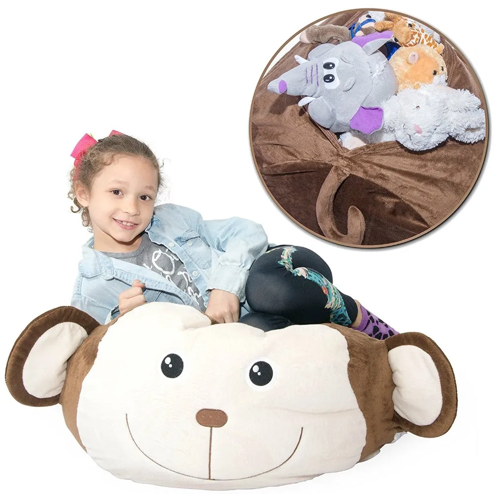 Customized Plush Sofa Cover Stuffed Animal Monkey Storage Bean Bag Chair Buy Factory Oem Led