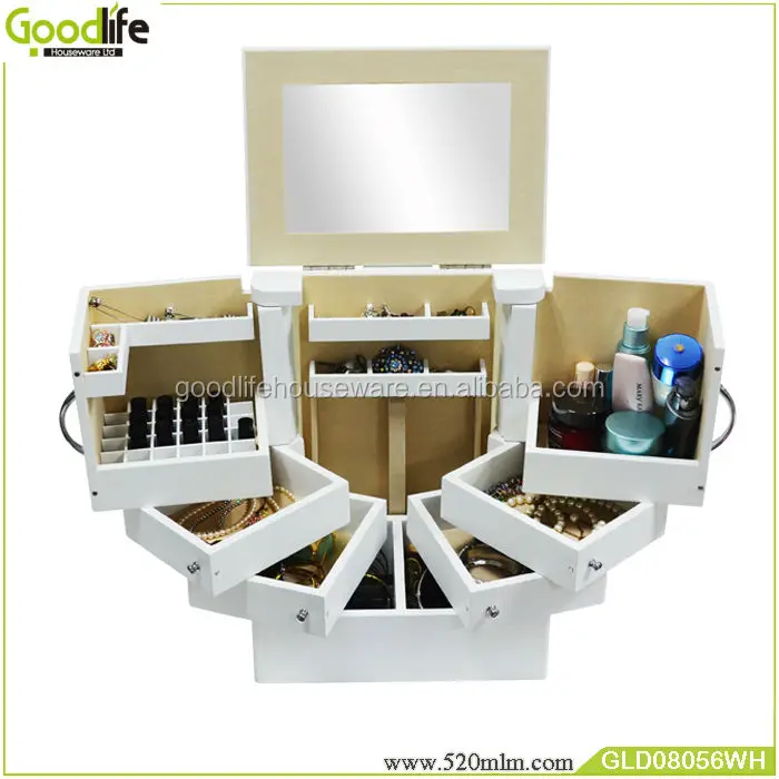 Usa Style Furniture Makeup Organizer 6 Drawers Wooden White Buy