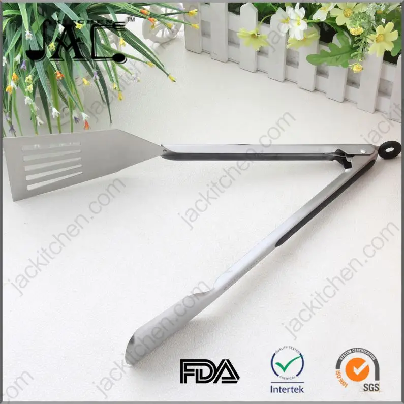 Portable Stainless Steel Pp Long Handle Food Tongs