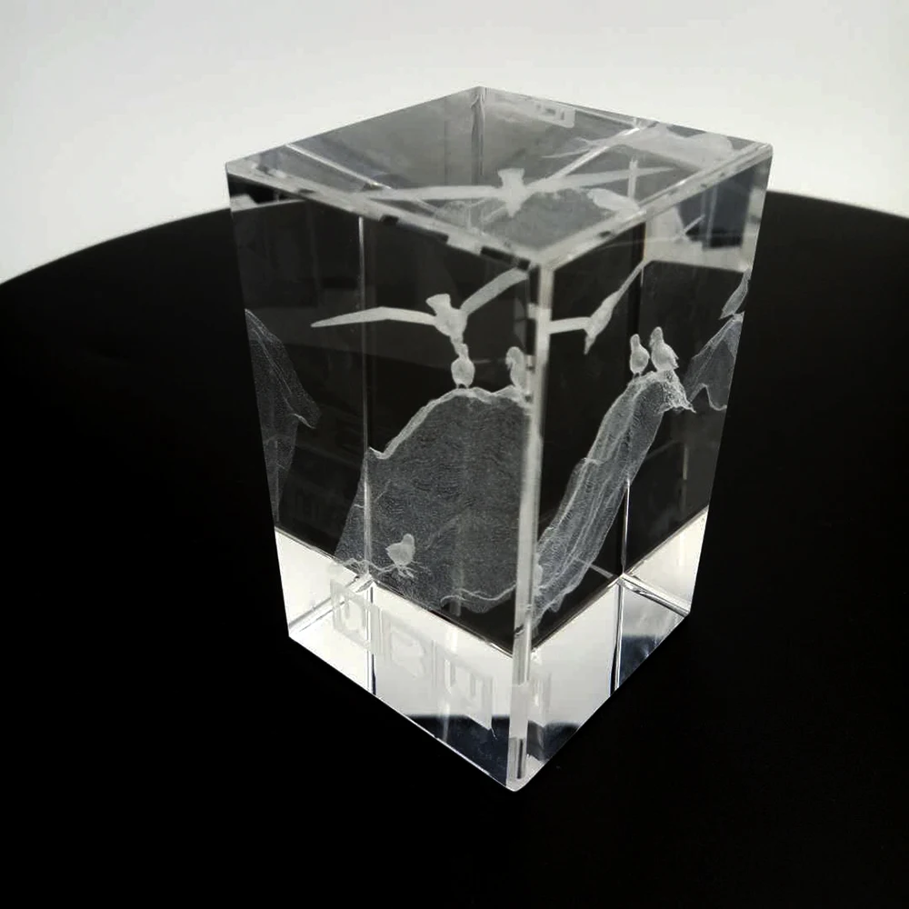 3d Laser Crystal Cube For Customized Design Engraved Crystal Cube