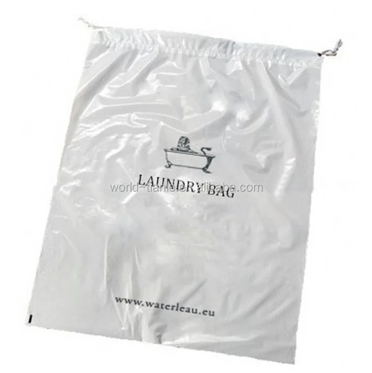 Ldpe Waterproof Drawstring Bag Plastic Laundry Bag For Hotel Buy