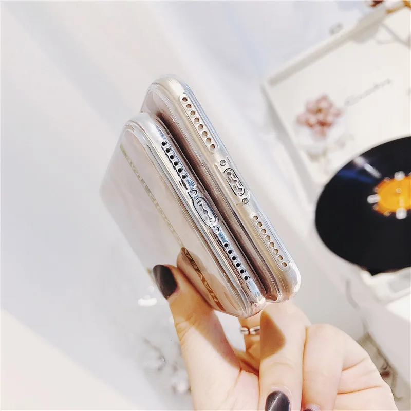 Luxury Contracted Golden Bumper Marble TPU Phone Case For iPhone X 7 8 Plus