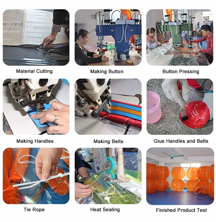 Half Red/ Blue Inflatable Bumper Bubble Soccer Ball With Window