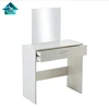 Hot Sale White color Corner One Drawer Dressing Table with Stool and Mirror