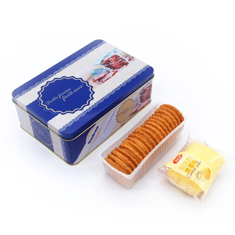 Download Hot Sale Rectangle Metal Cookie Tin Box With Hinge Lid - Buy Cookie Tin,Cookie Tin Box,Metal ...