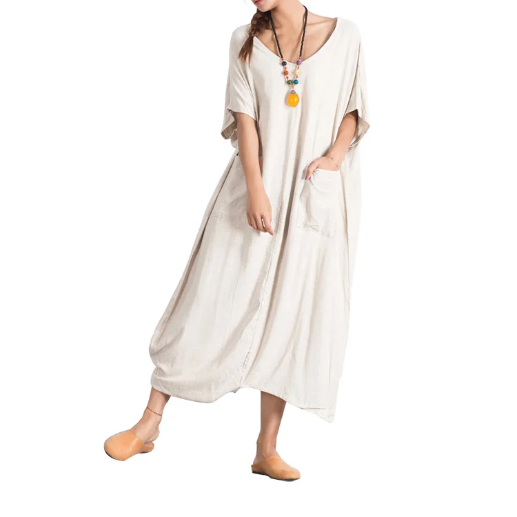 Factory Wholesale Oversize Casual Custom 100% Linen Women Clothing ...