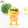 AW Spring Shaking Swing Head Doll Accessories Expression Smiley Toys Creative Desktop Car Dashboard Mini Decoration Ornaments