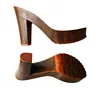 Custom wood clog soles sandal shoe soles ladies high heel soles