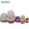 Hand painted easter egg handmade wooden nesting doll
