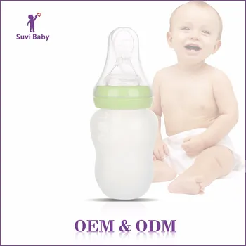 baby bottle with spoon