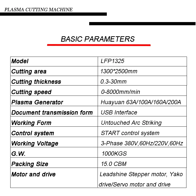 Newest 1325 portable cnc flame/plasma cutting machine