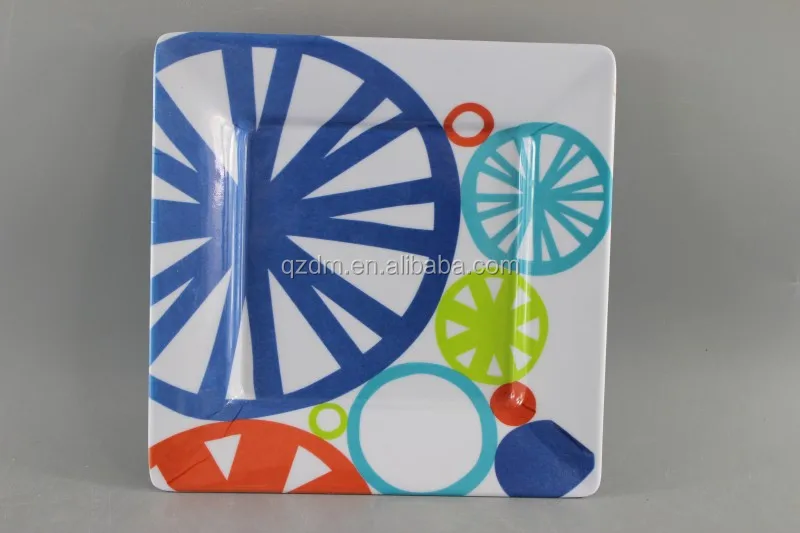 8" Melamine Square Plate 21x21cm Sales Promotion