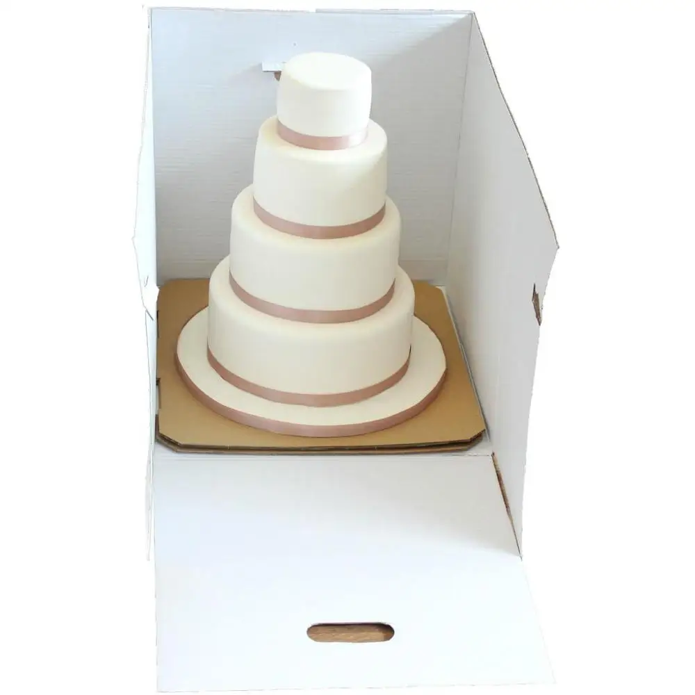 Creative white tall cake box for wedding party