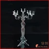 European Clear Acrylic Candle Holder ,PlexiglassTea Light Candelabra chandelier With 5 Cups Decoration