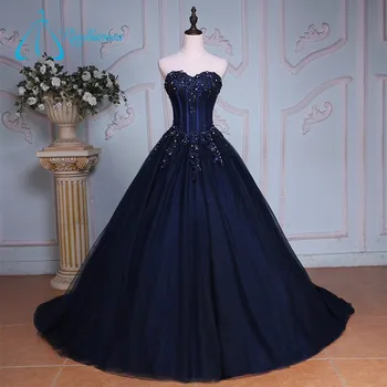 blue western gown