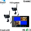 mini Saful TS-908C 1V2 9" touch key wireless web security camera and monitor DVR