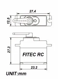 Micro servo 9g чертеж