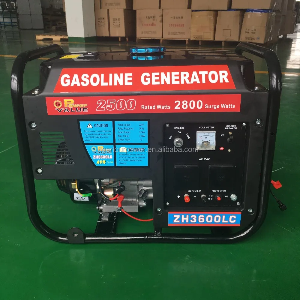 Power Value New Type 2500w Remote Control Generator With Gasoline Fuel