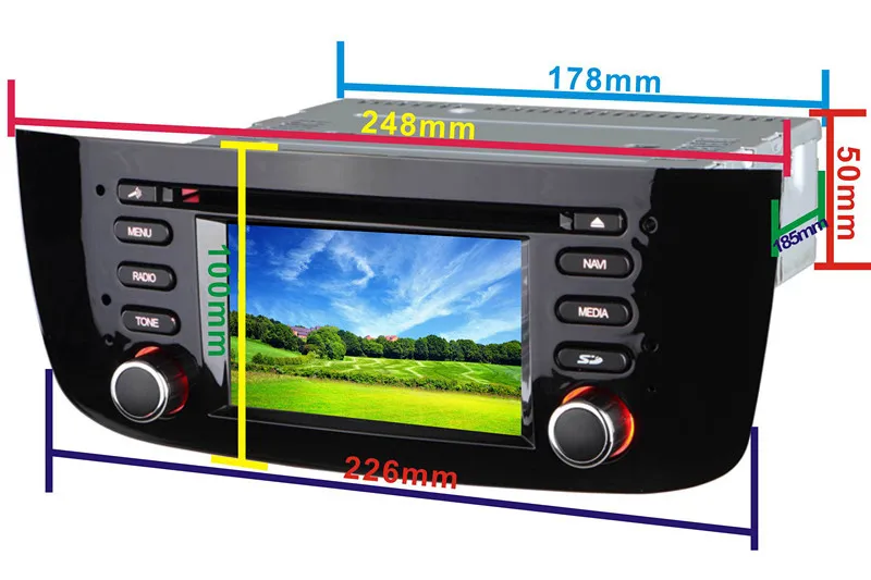 1 Din Car Pc Monitor 4.3 Inch Tft Car Monitor For Fiat Linea Car Gps