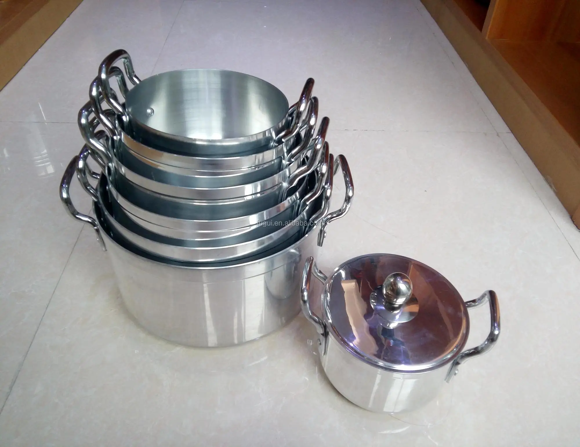 aluminium cooking pot set